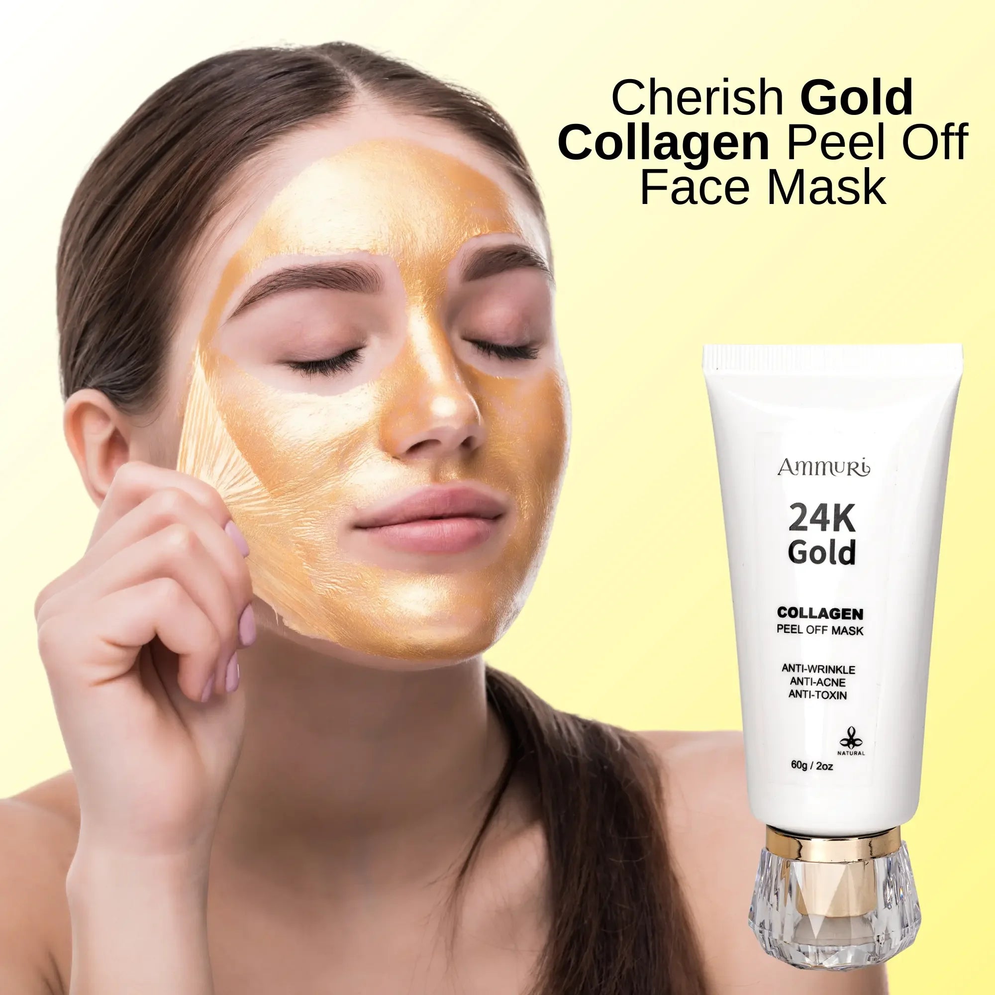 24K Gold Peel-Off Face Mask for Radiance & Deep Cleansing | Ammuri