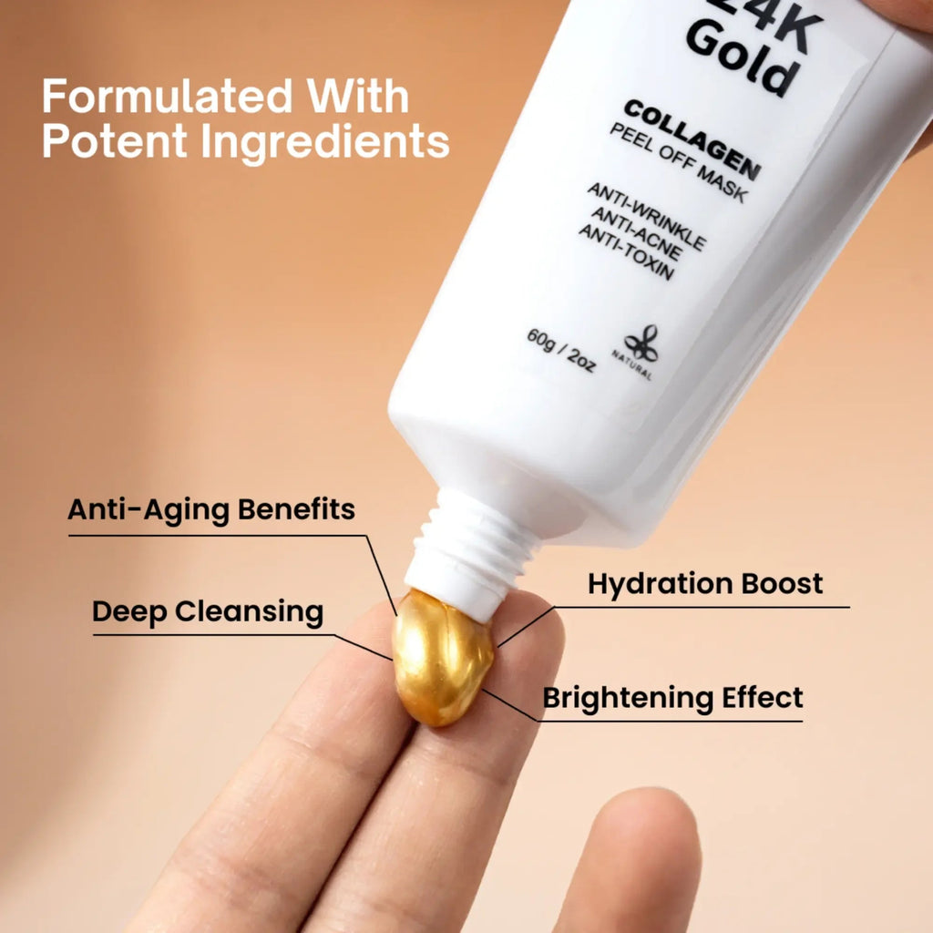 24K Gold Peel-Off Face Mask for Radiance & Deep Cleansing | Ammuri