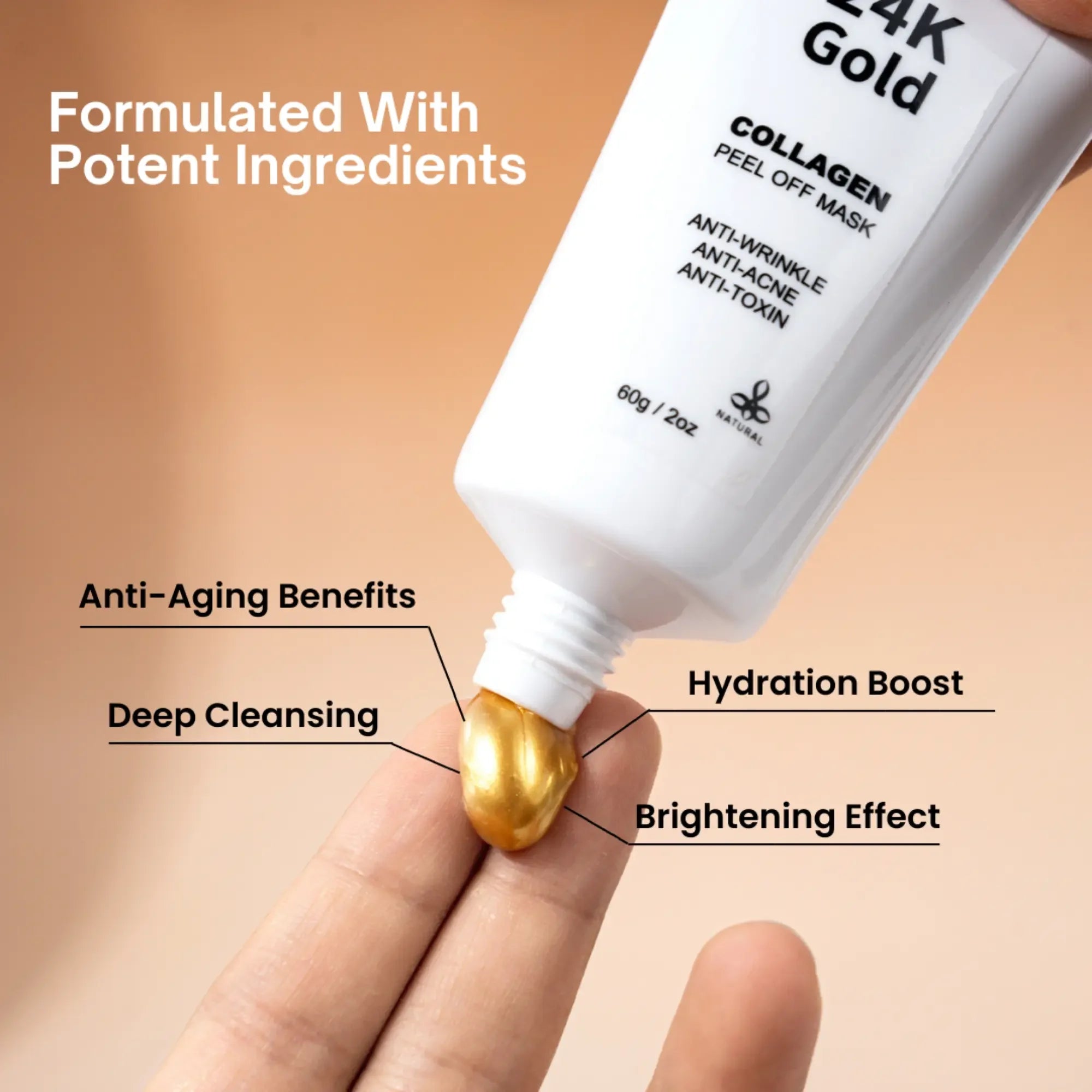 24K Gold Peel-Off Face Mask for Radiance & Deep Cleansing | Ammuri