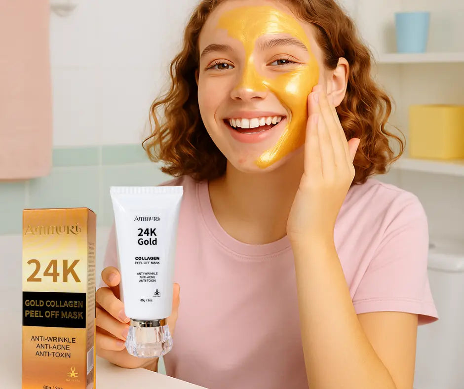 24K Gold Peel-Off Face Mask for Deep Cleansing & Pore Minimising (60ml) | Ammuri