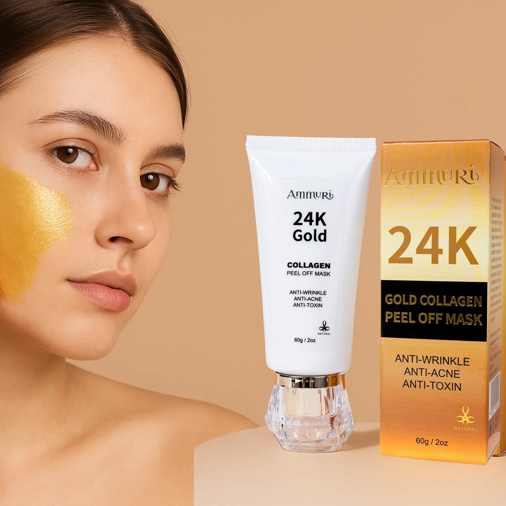24K Gold Peel-Off Face Mask for Deep Cleansing & Pore Minimising (60ml) | Ammuri