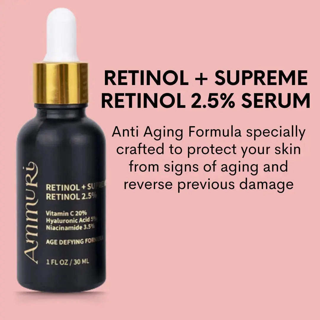 Pro-Retinol 2.5% Face Serum for Anti-Ageing & Skin Renewal | Ammuri