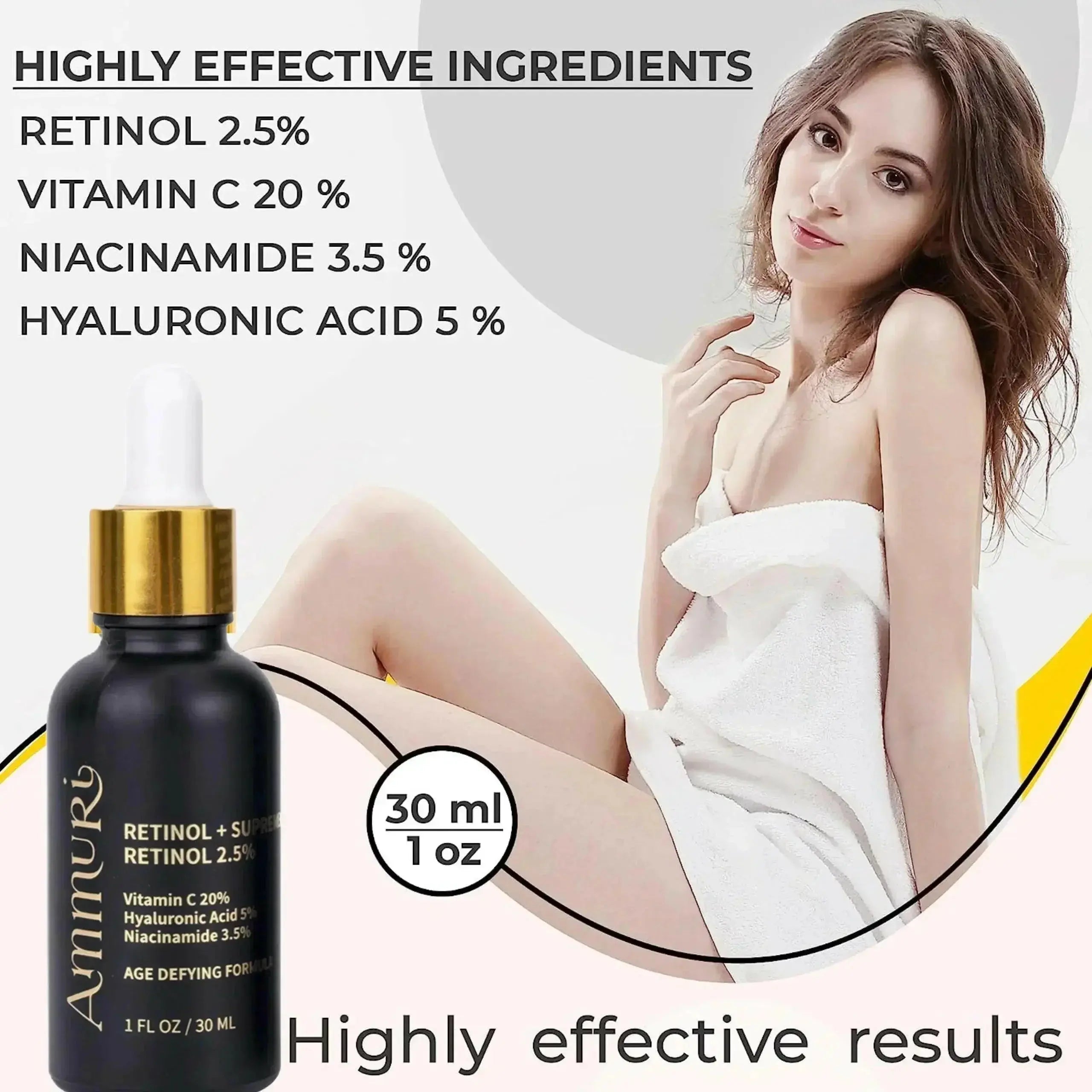 Retinol Supreme 2.5% Serum for Anti-Ageing & Age-Defying Skin | Ammuri