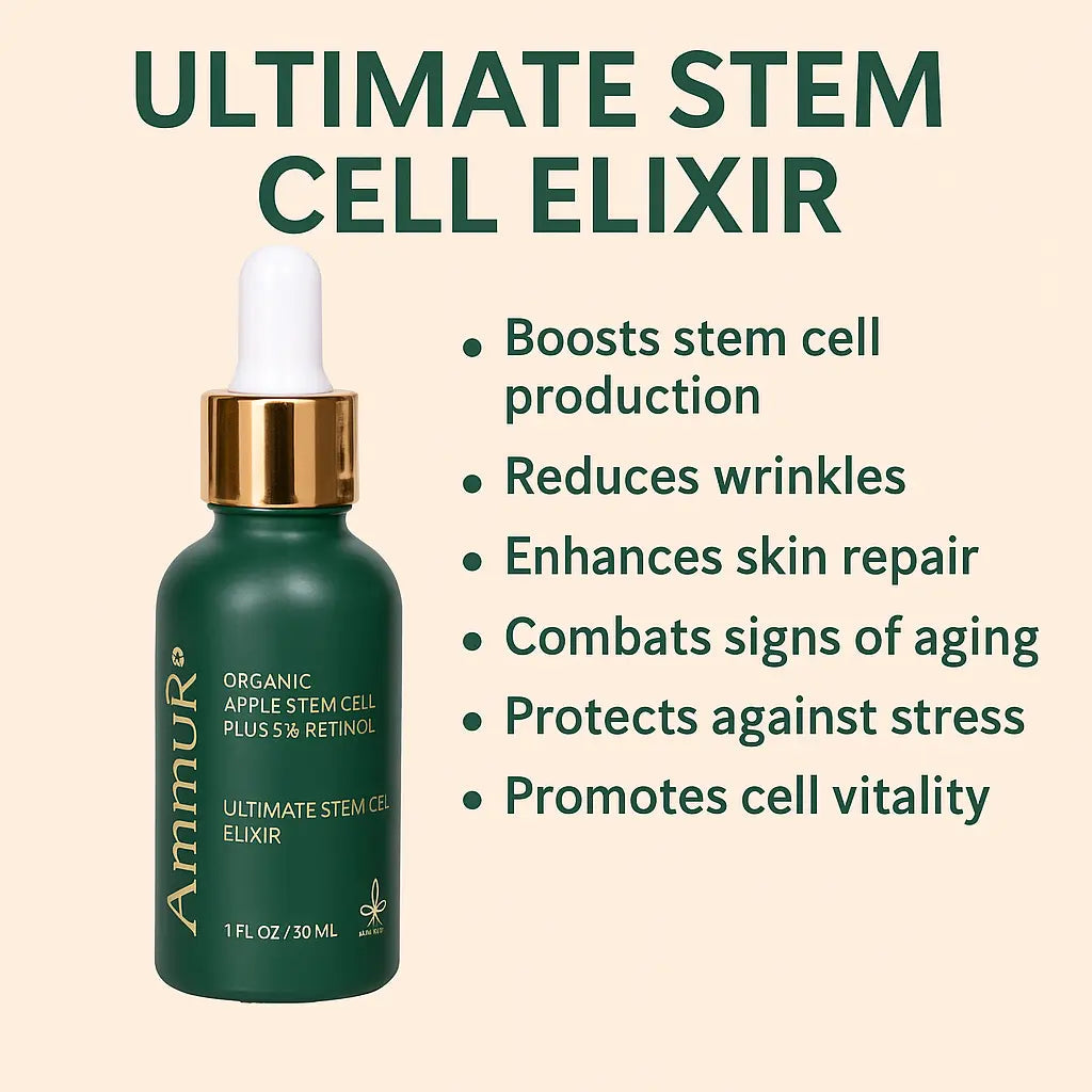 Retinol 5% Serum with Apple Stem Cell for Anti-Ageing, Acne & Dark Spots (30ml) | Ammuri