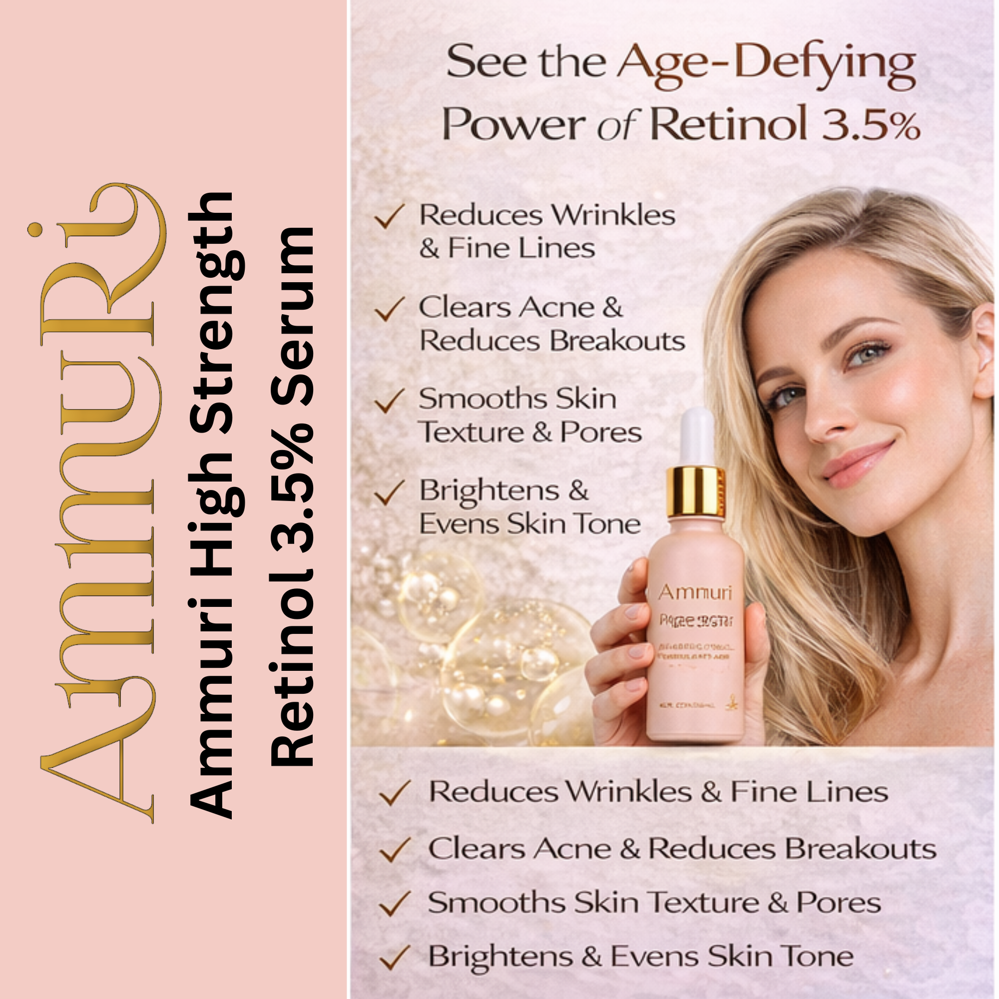 Ammuri Retinol 3.5% High Strength Serum | Anti-Ageing Face Serum
