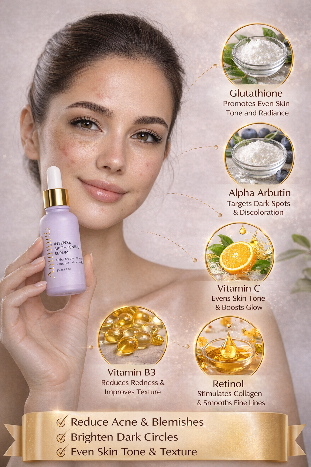 Intense Dark Spot Corrector Serum for Face, Neck & Body (30ml) | Ammuri