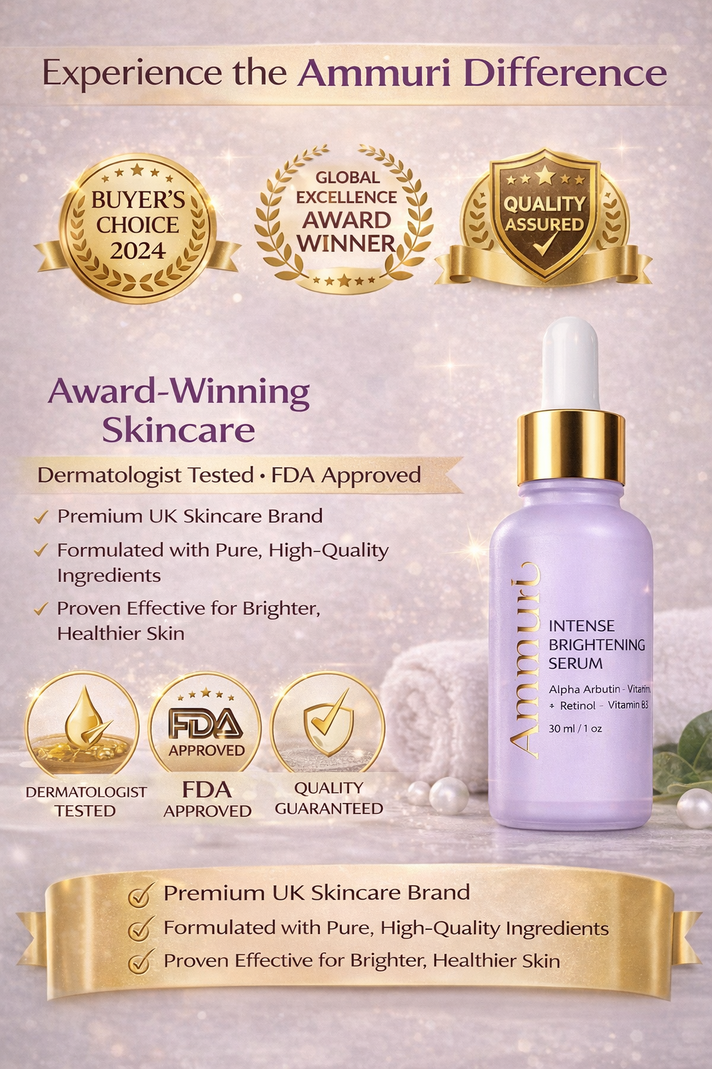 Intense Dark Spot Corrector Serum for Face, Neck & Body (30ml) | Ammuri