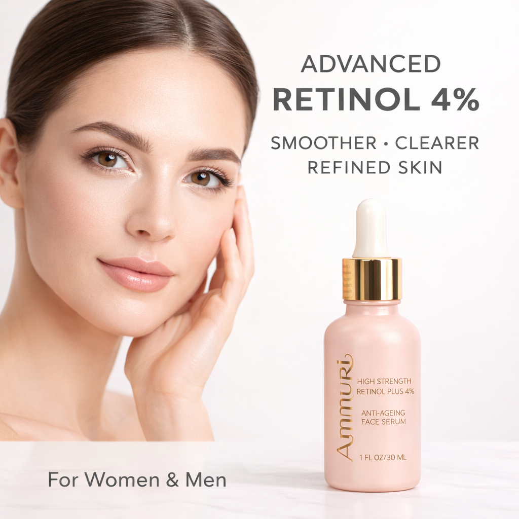 High Strength Retinol 4% Serum for Wrinkles & Dark Spots (30ml) | Ammuri