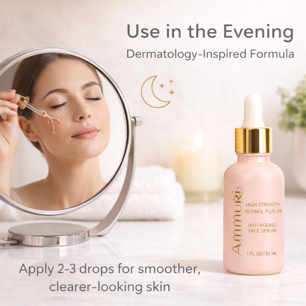 High Strength Retinol 4% Serum for Wrinkles & Dark Spots (30ml) | Ammuri