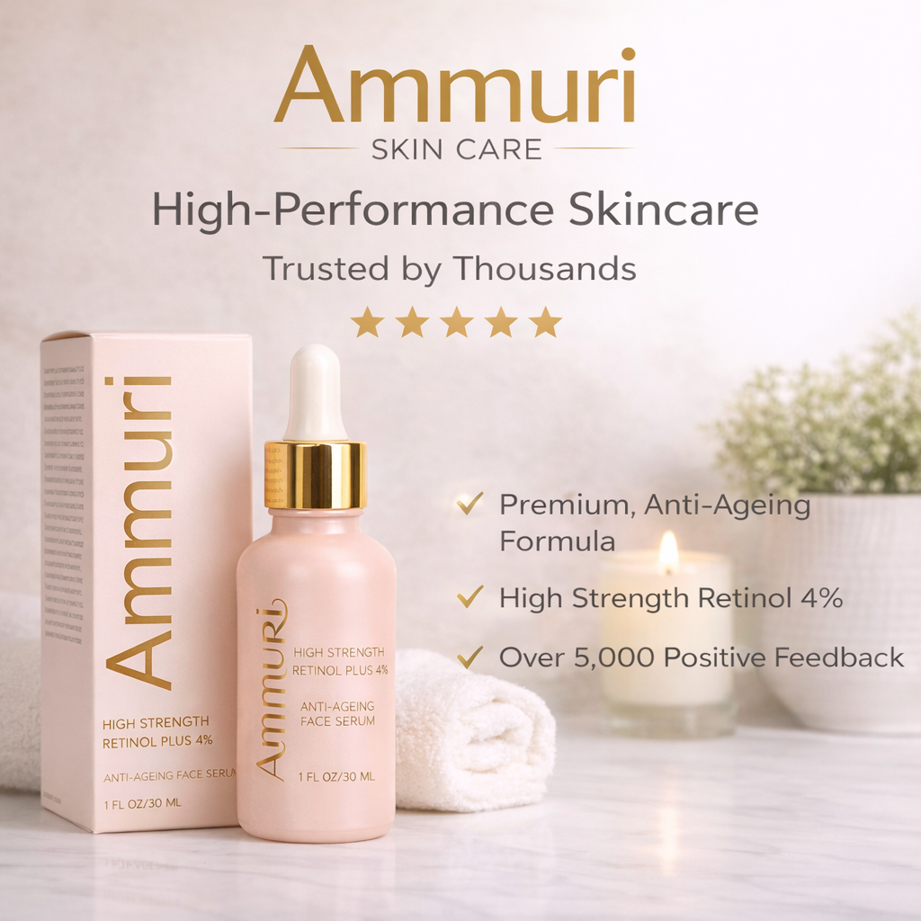 High Strength Retinol 4% Serum for Wrinkles & Dark Spots (30ml) | Ammuri
