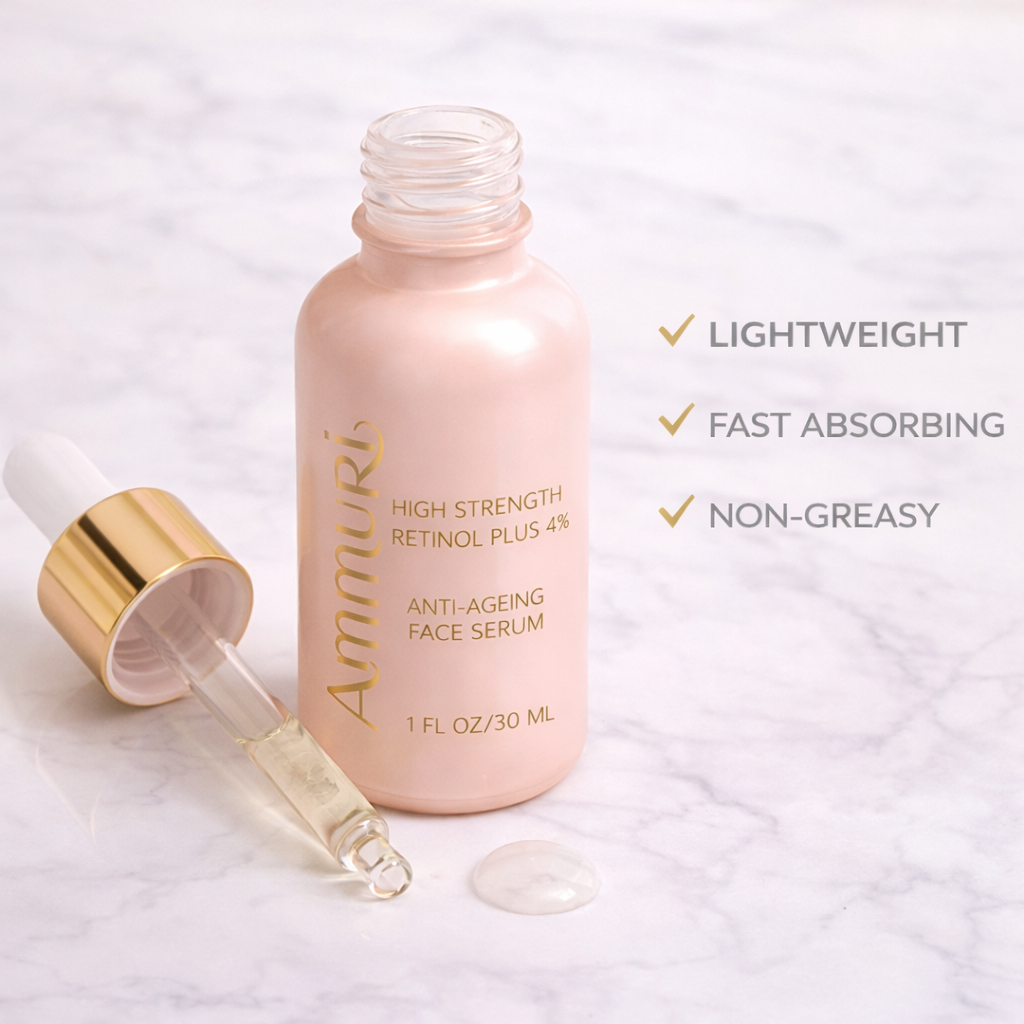 High Strength Retinol 4% Serum for Wrinkles & Dark Spots (30ml) | Ammuri