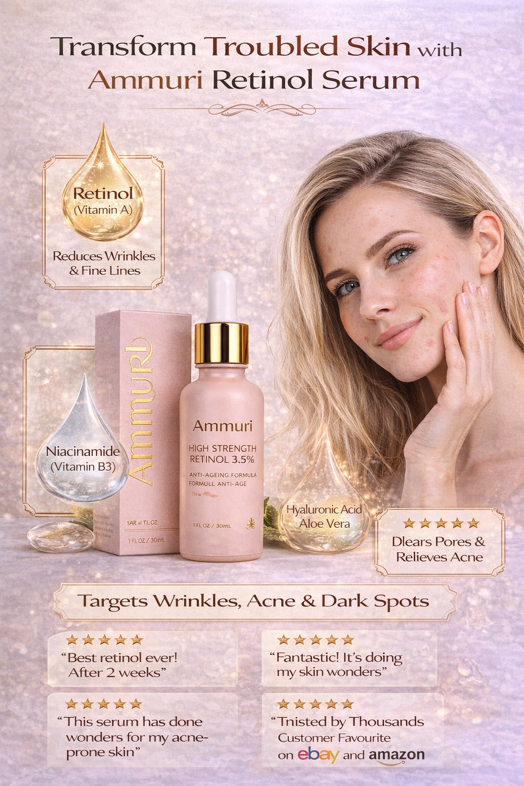 Ammuri Retinol 3.5% High Strength Serum | Anti-Ageing Face Serum