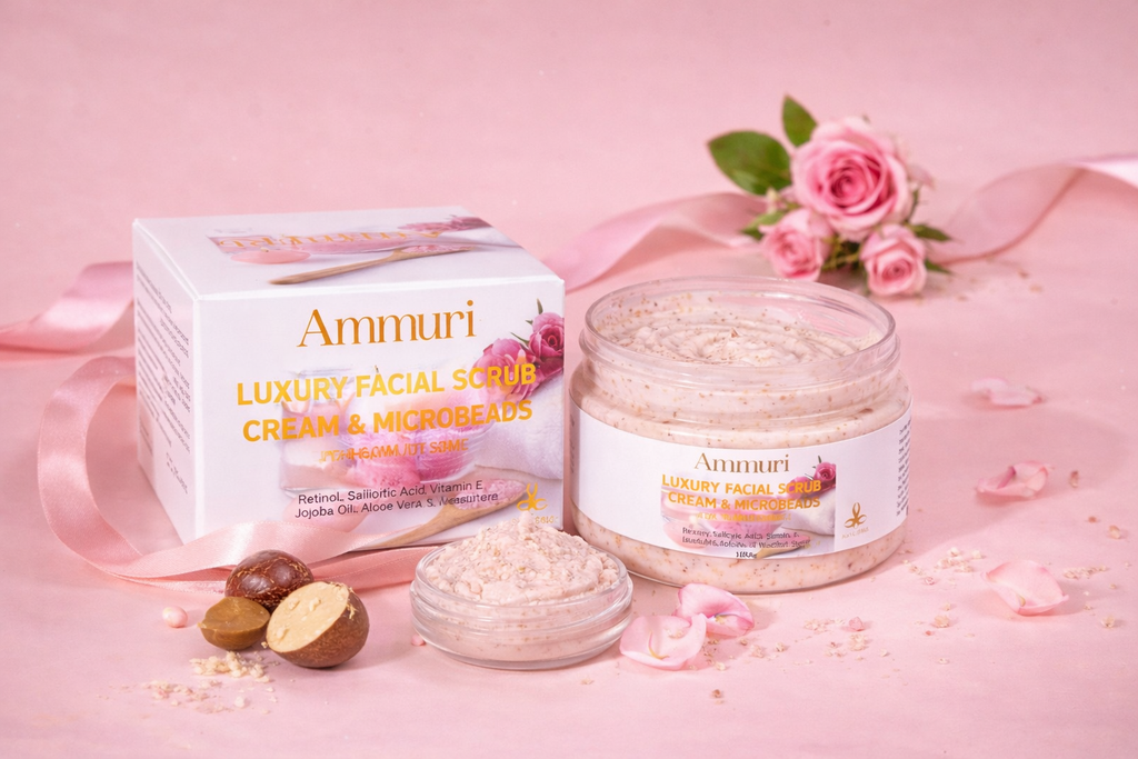 Retinol Facial Scrub & Exfoliating Cream for Smooth Skin | Ammuri