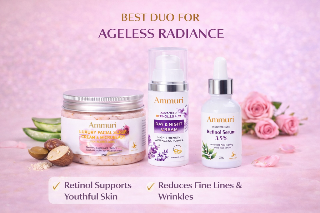 Retinol Facial Scrub & Exfoliating Cream for Smooth Skin | Ammuri