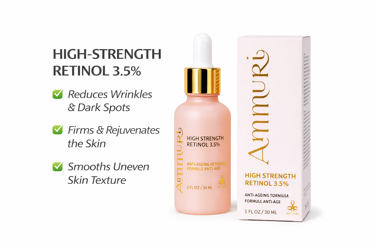 Ammuri Retinol 3.5% High Strength Serum | Anti-Ageing Face Serum
