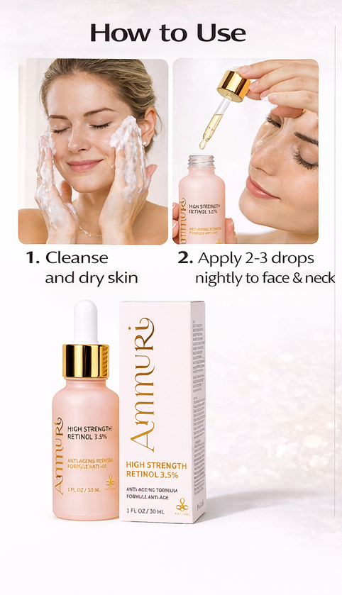 Retinol 3.5% Anti-Ageing Serum for Wrinkles & Skin Firming | Ammuri