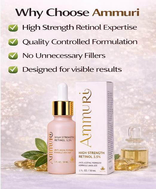 Retinol 3.5% Anti-Ageing Serum for Wrinkles & Skin Firming | Ammuri
