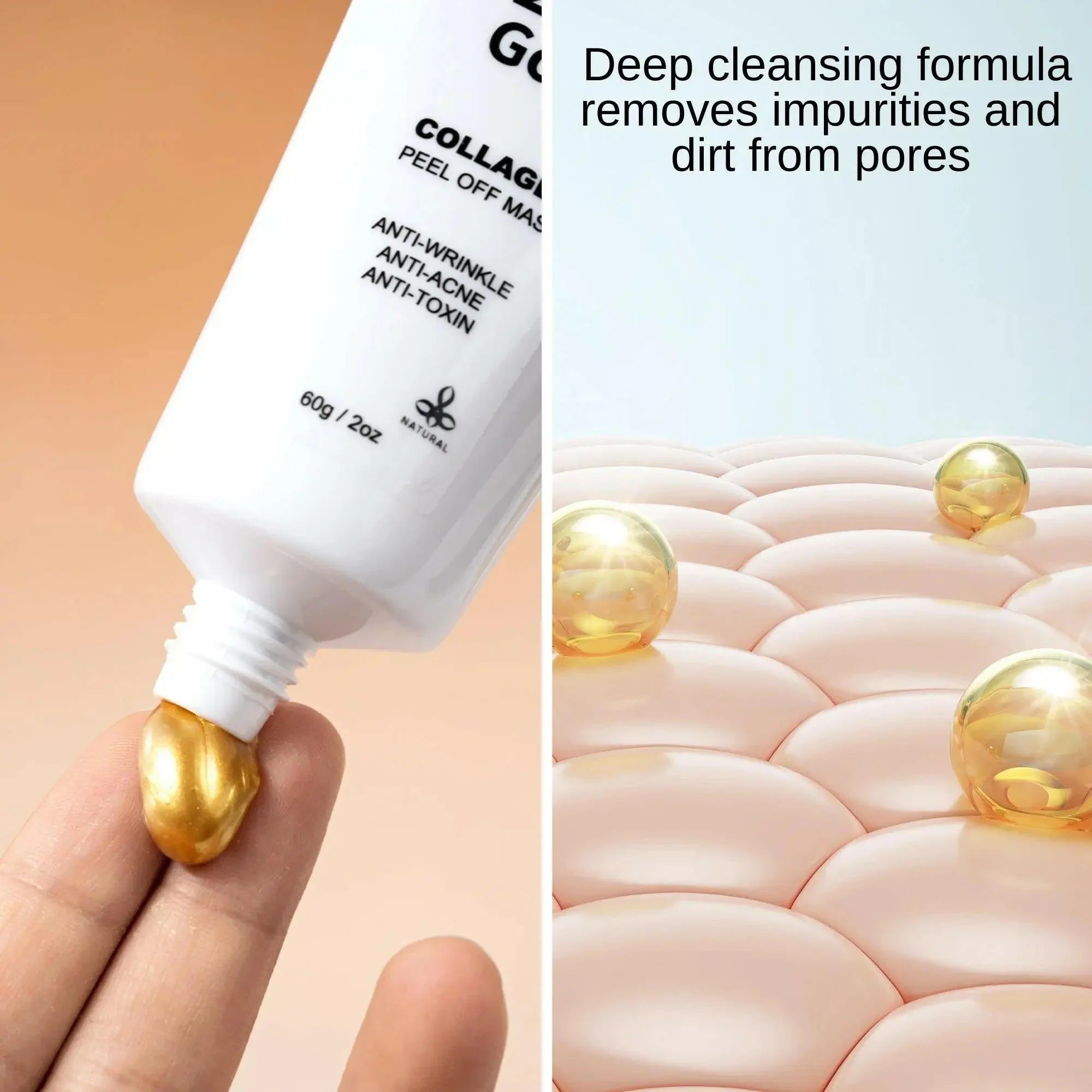 24K Gold Peel-Off Face Mask for Deep Cleansing & Pore Minimising (60ml) | Ammuri