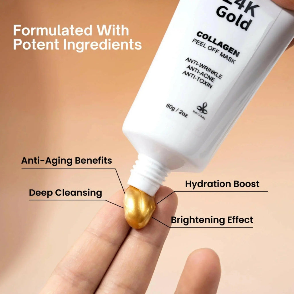 24K Gold Peel-Off Face Mask for Deep Cleansing & Pore Minimising (60ml) | Ammuri