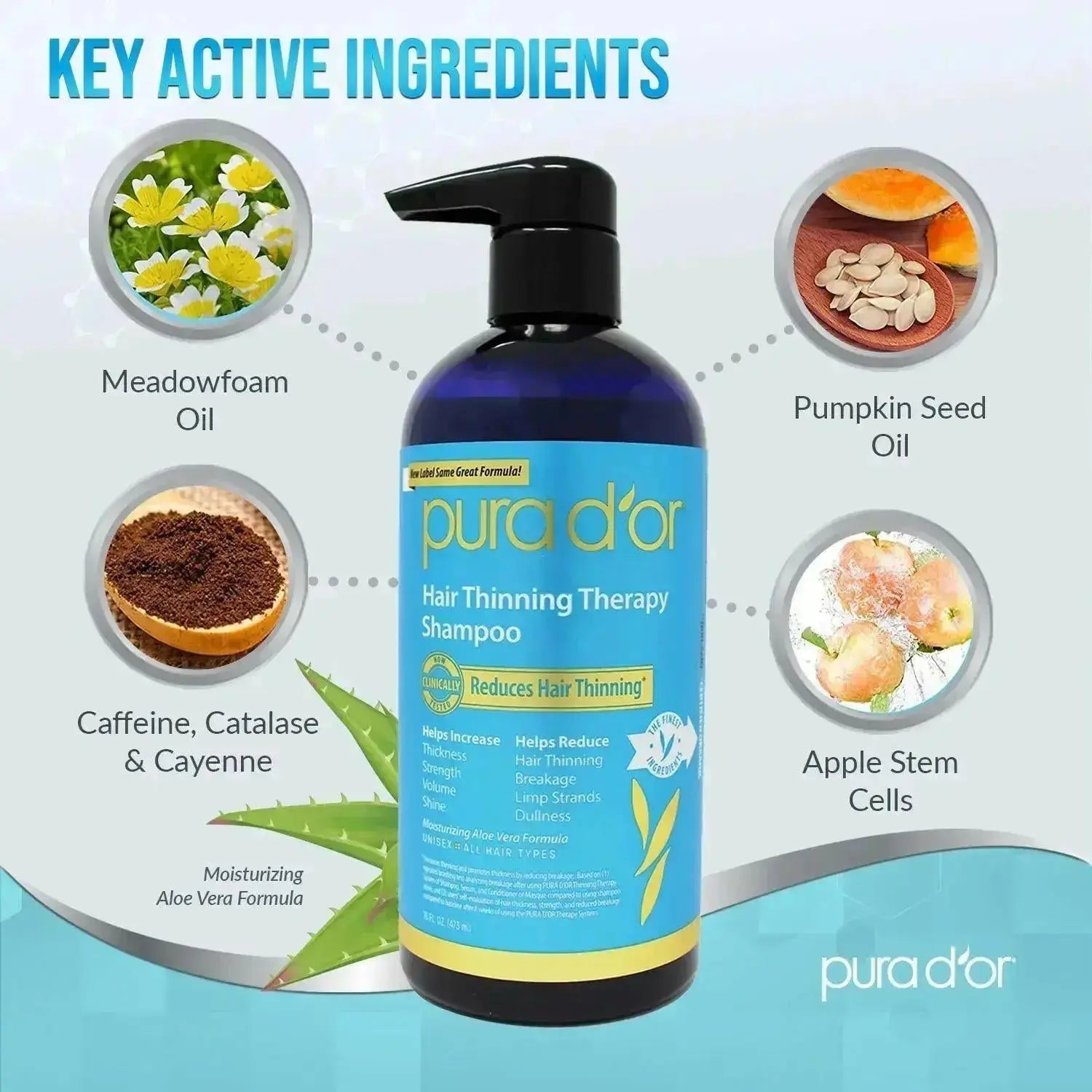 Pura D'or Biotin Shampoo for Thicker-Looking Hair & Healthy Scalp (473ml) | Ammuri