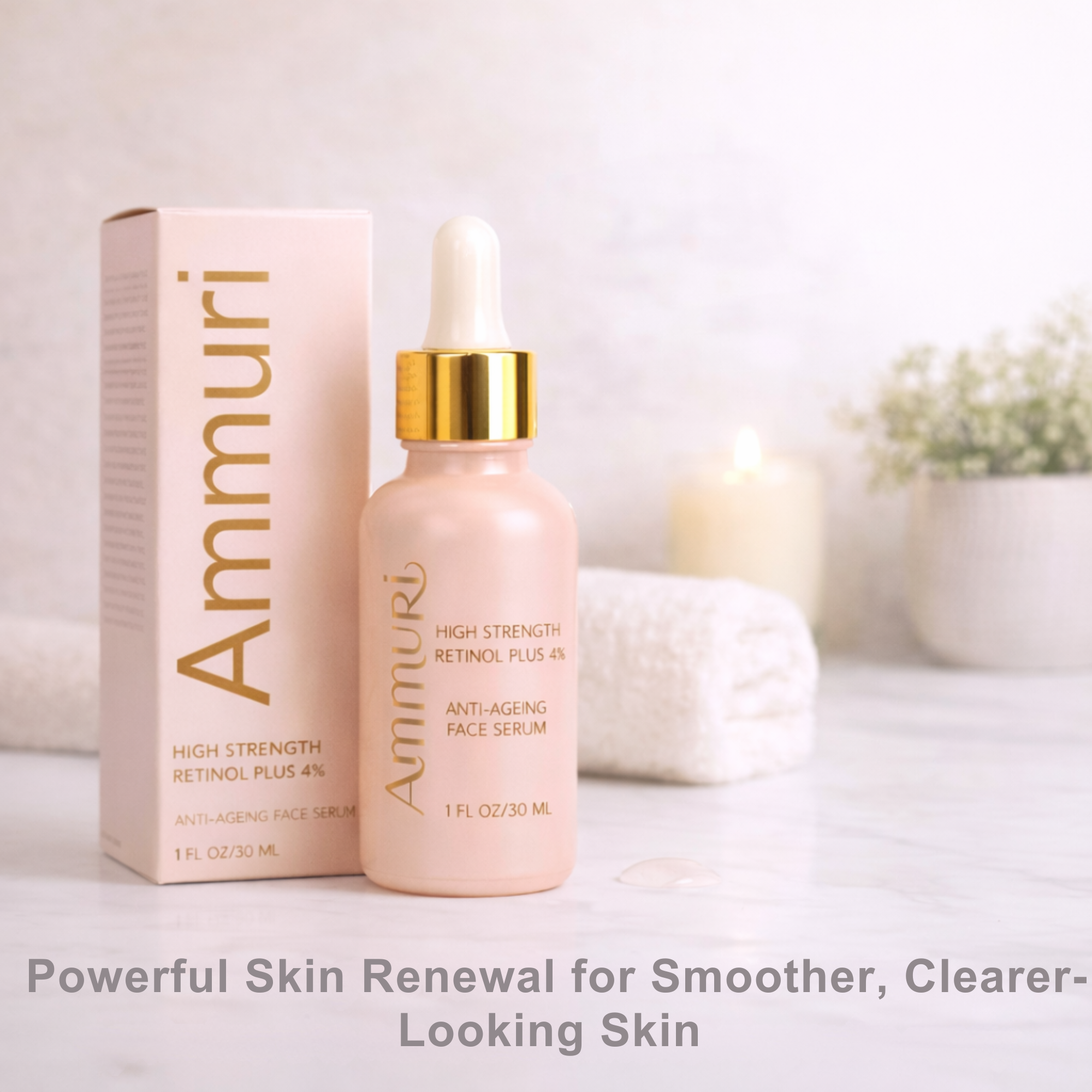High Strength Retinol 4% Serum for Wrinkles & Dark Spots (30ml) | Ammuri