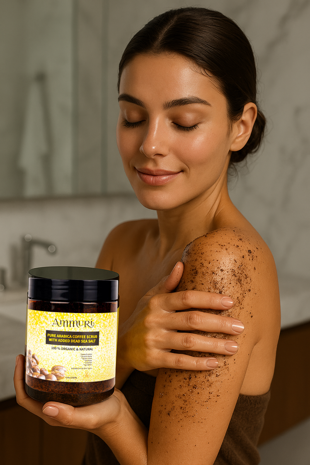 Organic Arabica Coffee Scrub Face Mask for Exfoliation & Glow | Ammuri