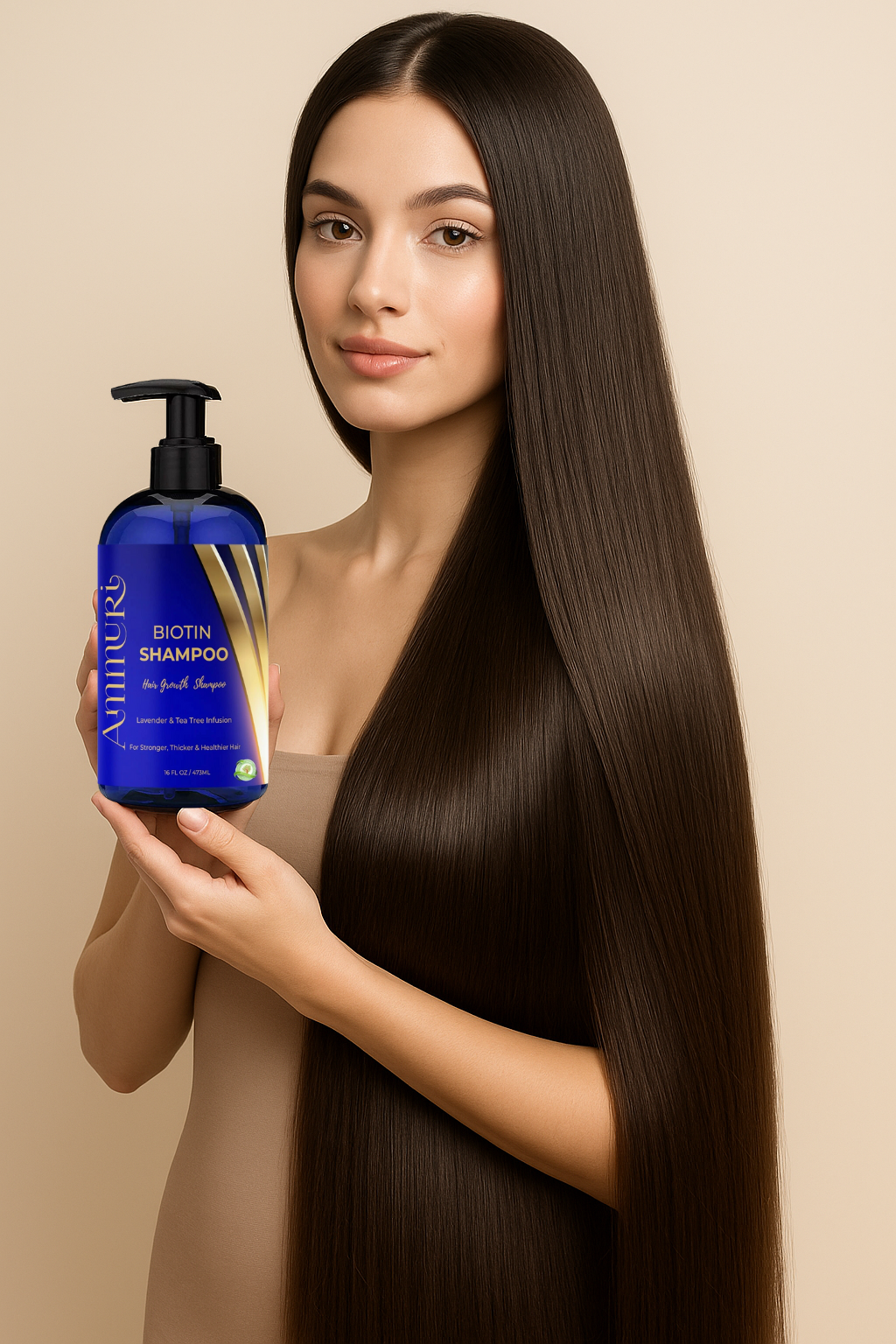 Biotin Shampoo for Hair Thinning & Thicker-Looking Hair (473ml) | Ammuri Beauty