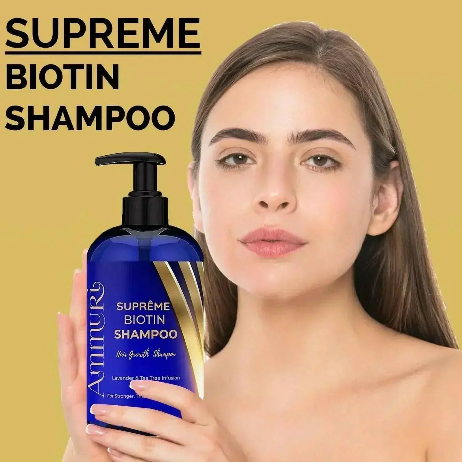 Biotin Shampoo for Hair Thinning & Thicker-Looking Hair (473ml) | Ammuri Beauty