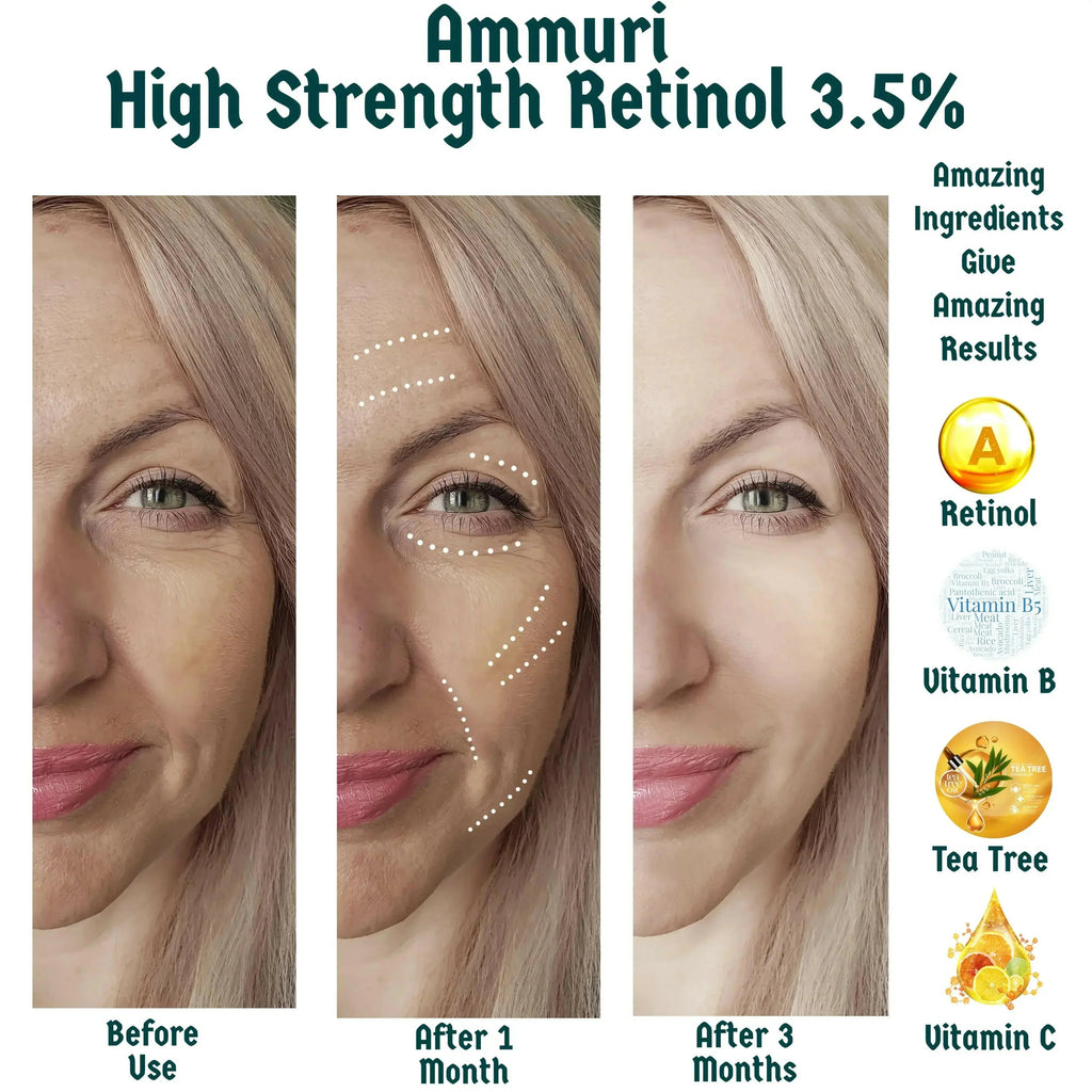Retinol 3.5% Face Serum for Anti-Ageing & Skin Renewal | Ammuri