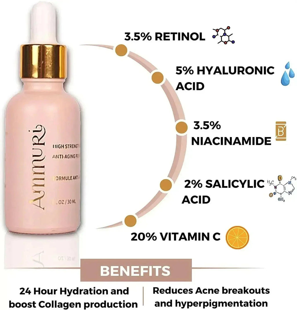 Retinol 3.5% Face Serum for Anti-Ageing & Skin Renewal | Ammuri