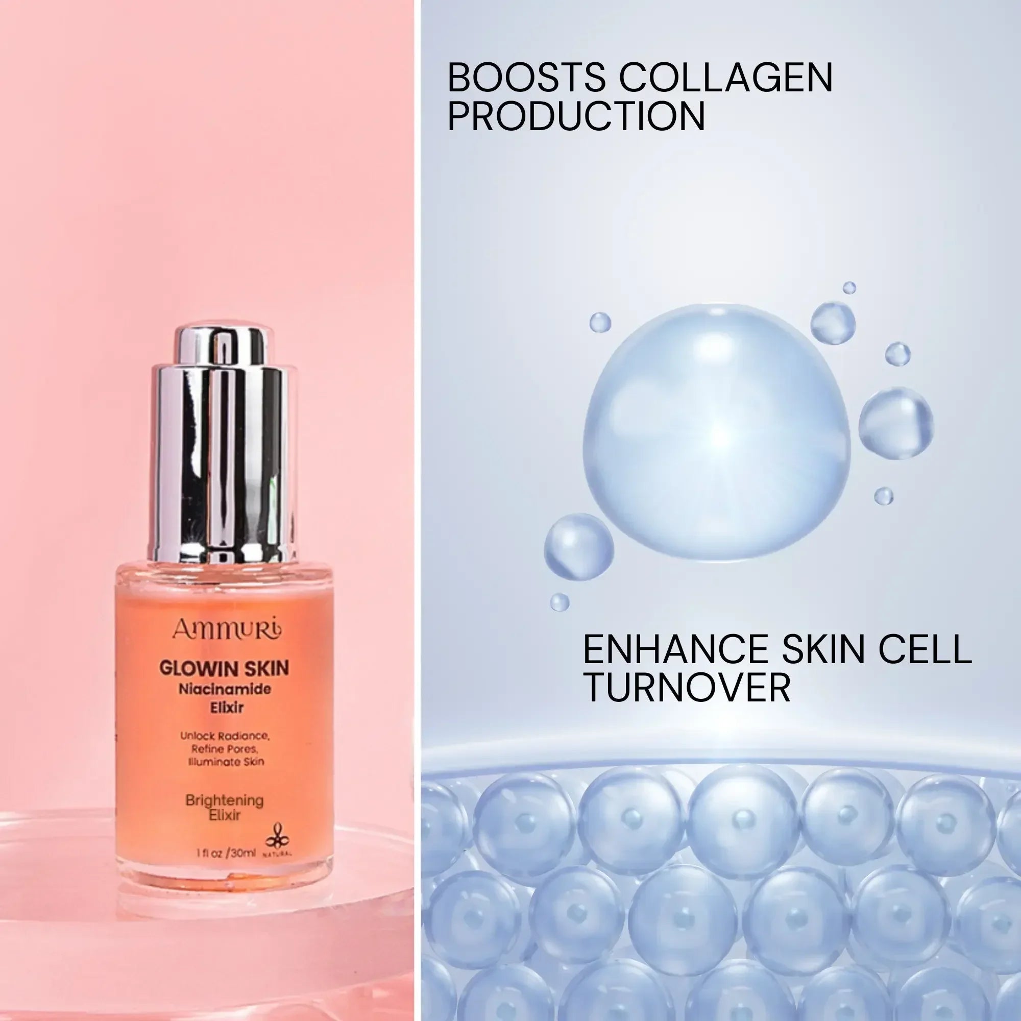 Niacinamide Brightening Face Serum for Dark Spots & Uneven Skin Tone | Ammuri