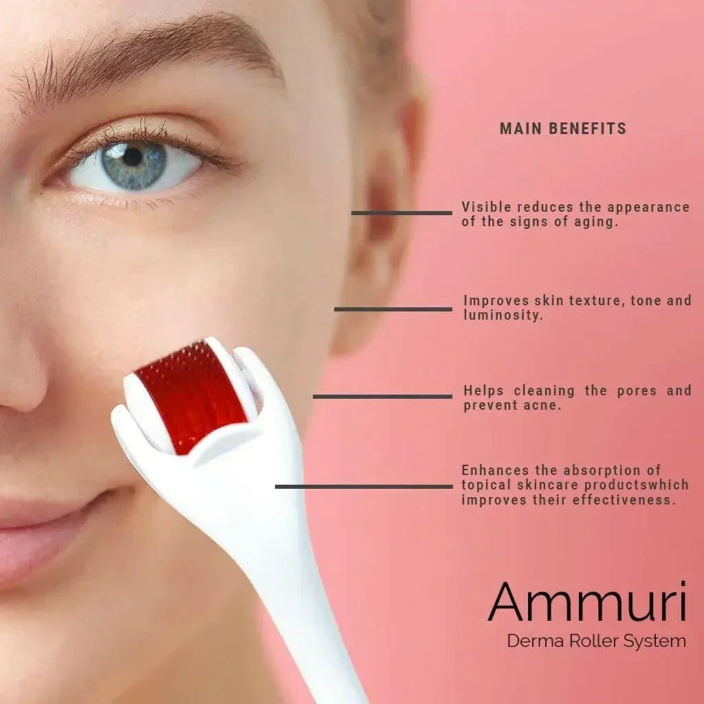 Derma Roller Titanium System for Skin Rejuvenation & Anti-Ageing | Ammuri