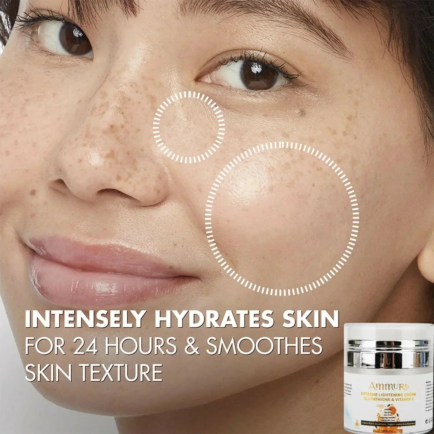 Lightening & Brightening Moisturiser for Face, Body & Sensitive Areas (50g) | Ammuri