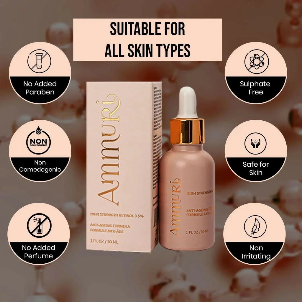 Retinol 3.5% Anti-Ageing Serum for Wrinkles & Skin Firming | Ammuri