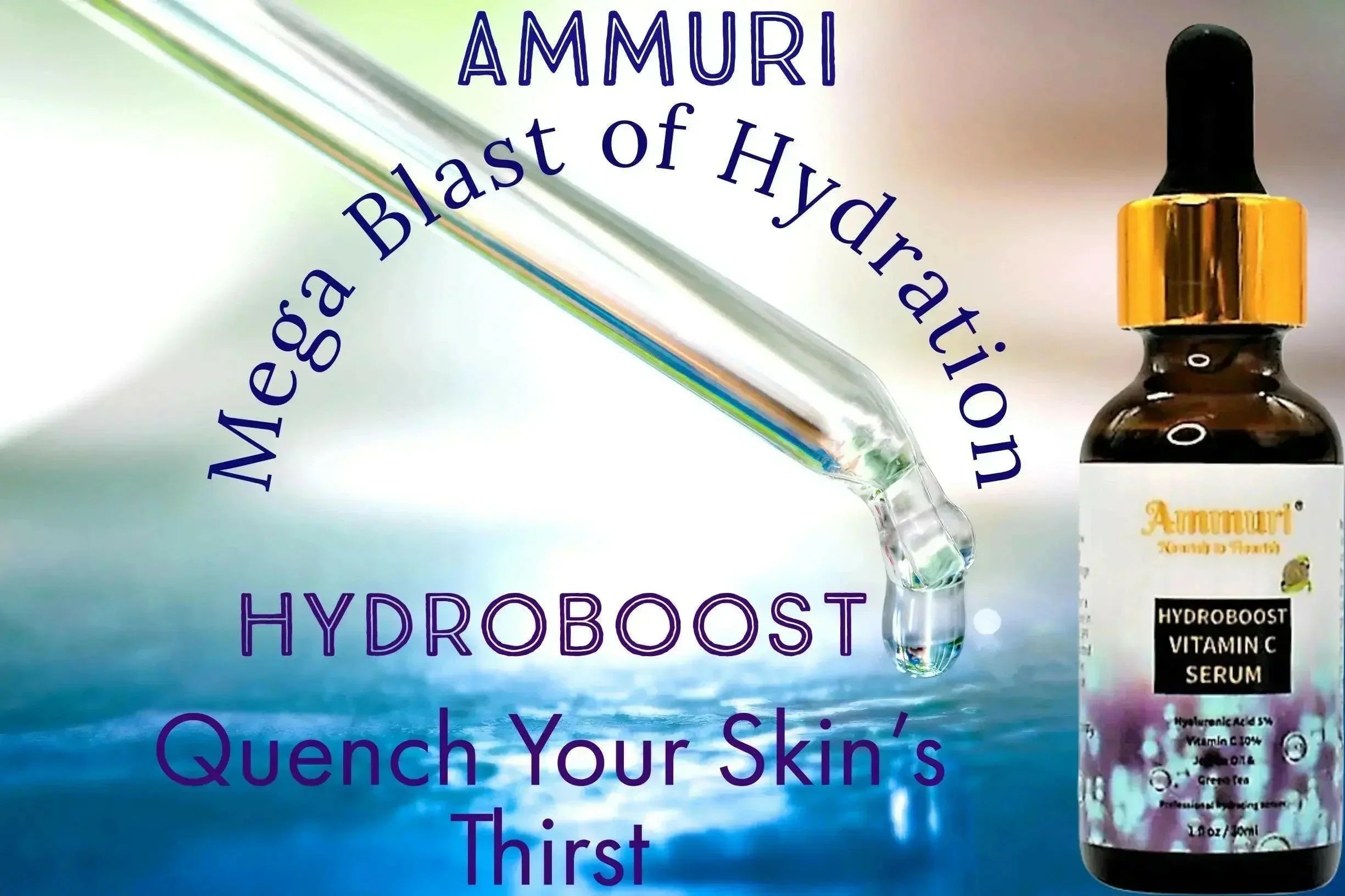 Hyaluronic Acid & Vitamin C Anti-Ageing Serum for Deep Hydration | Ammuri