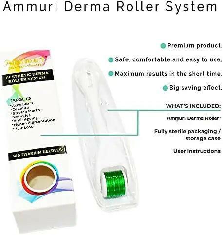 Micro Needle Derma Roller System for Skin Renewal & Collagen Induction | Ammuri