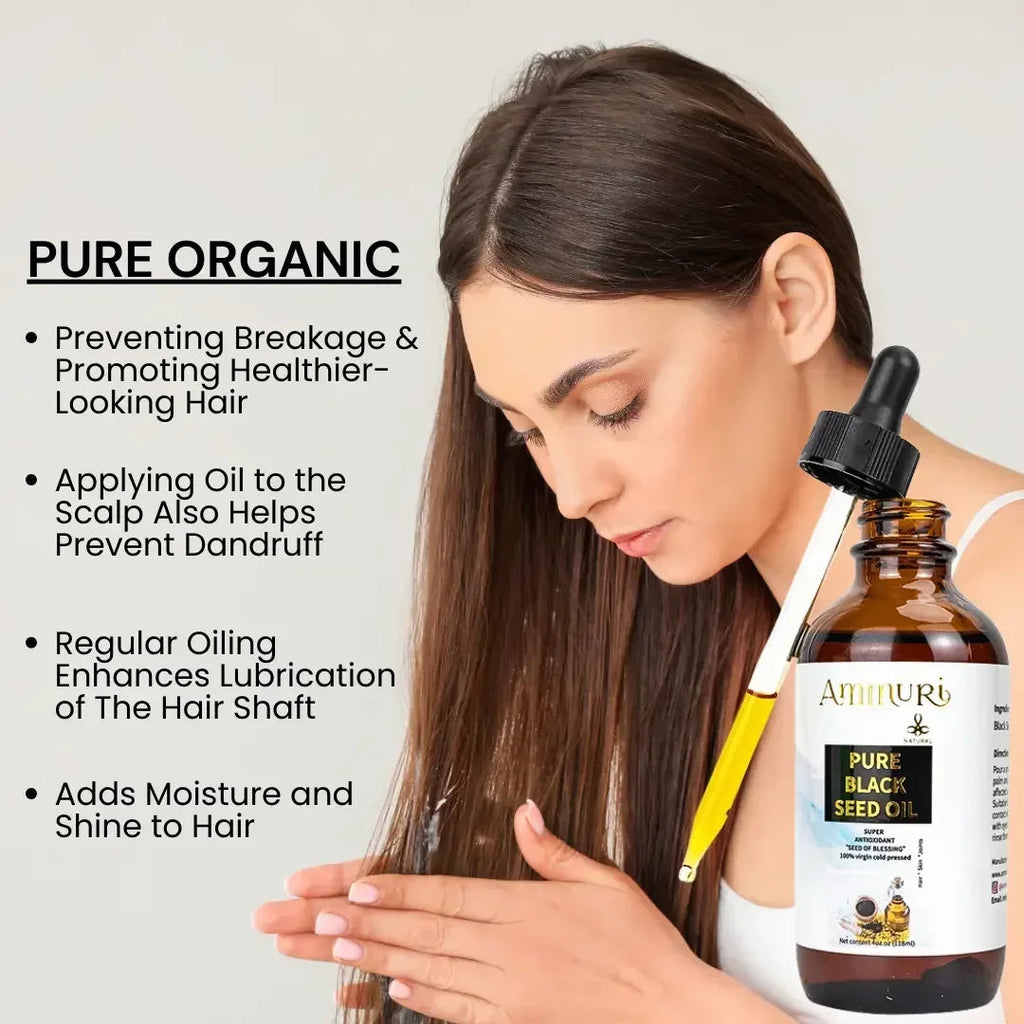 Pure Organic Black Seed Oil for Skin, Hair & Wellness | Ammuri