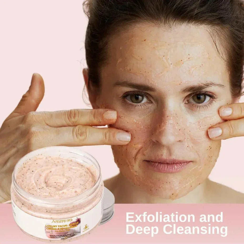 Retinol Facial Scrub & Exfoliating Cream for Smooth Skin | Ammuri