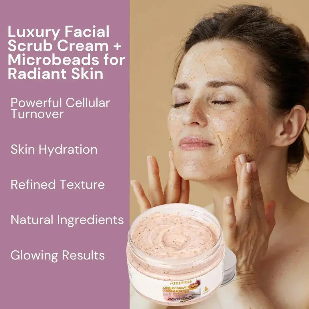 Retinol Facial Scrub & Exfoliating Cream for Smooth Skin | Ammuri