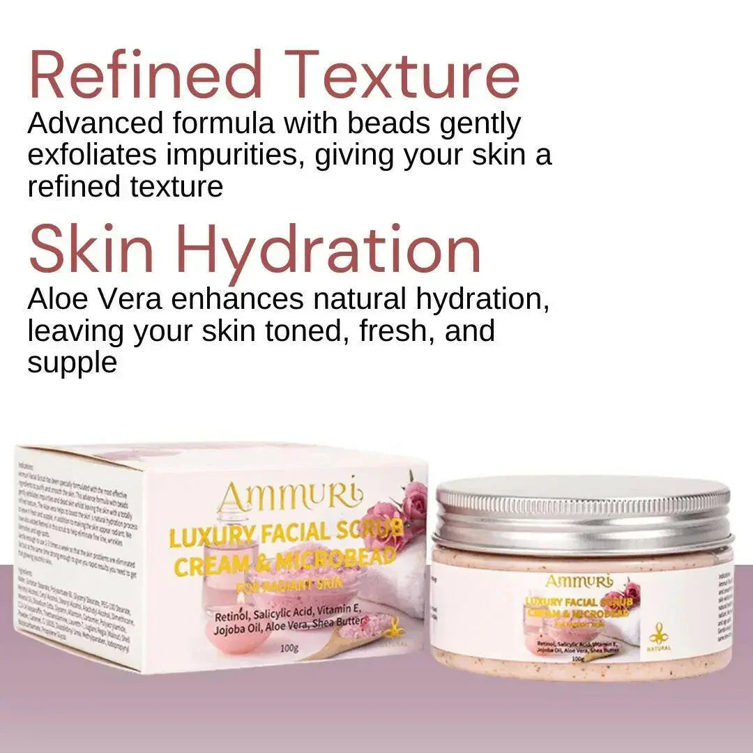 Retinol Facial Scrub & Exfoliating Cream for Smooth Skin | Ammuri