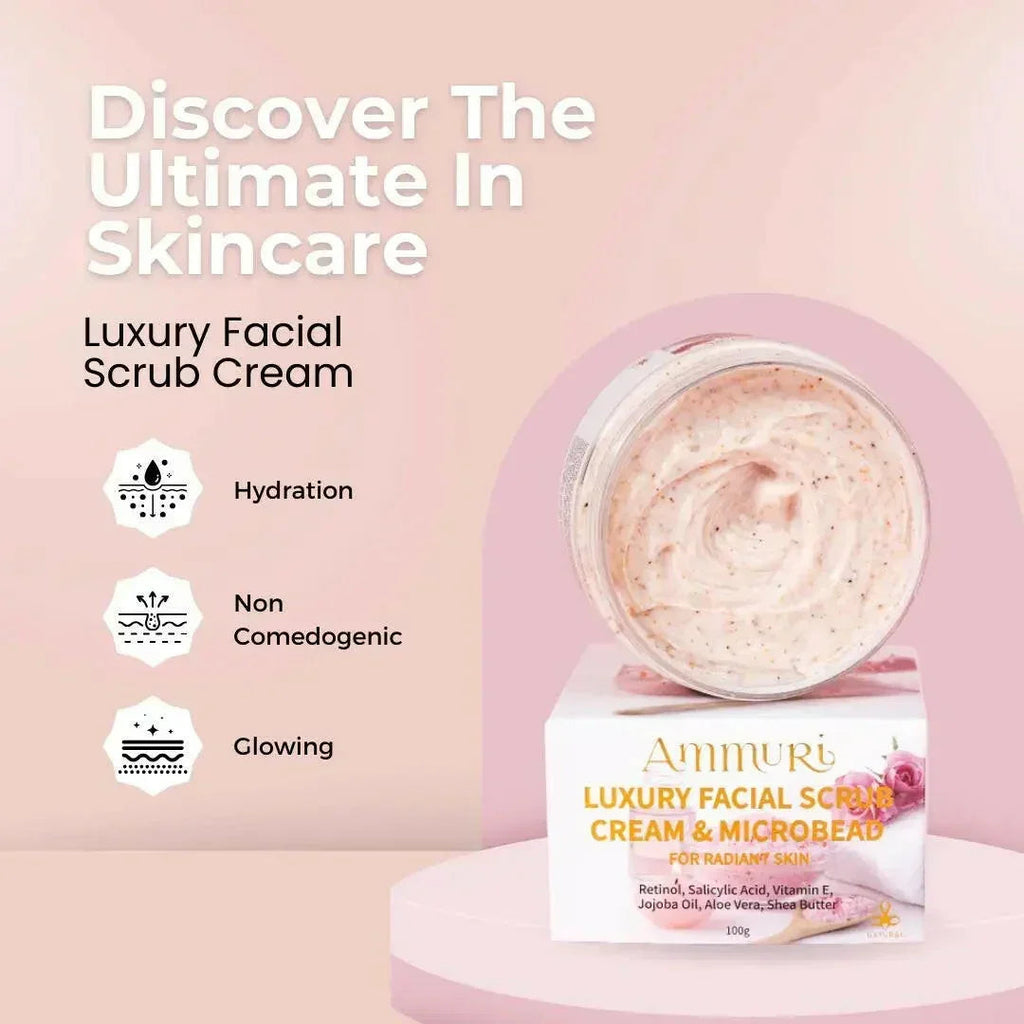 Retinol Facial Scrub & Exfoliating Cream for Smooth Skin | Ammuri