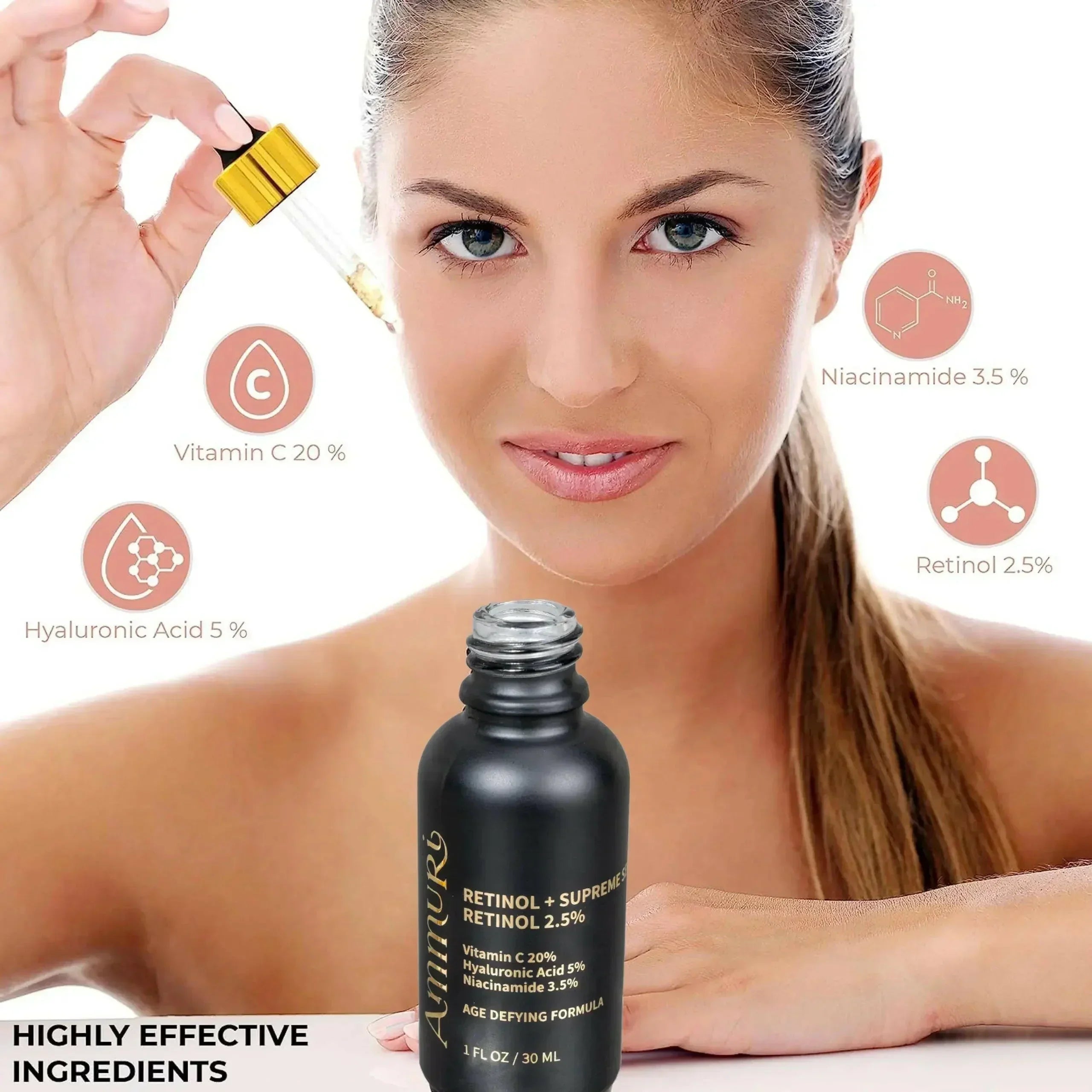 Retinol Supreme 2.5% Serum for Anti-Ageing & Age-Defying Skin | Ammuri