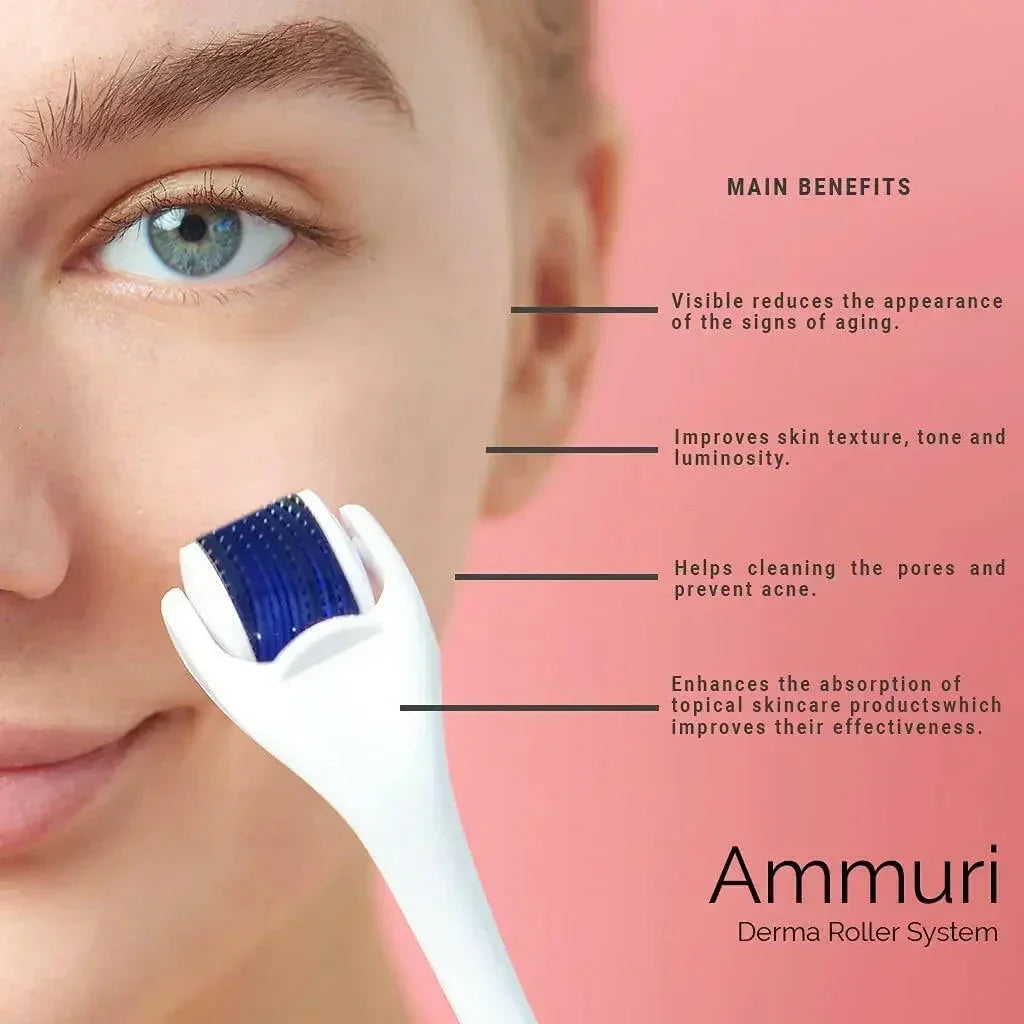 Titanium Derma Roller 0.5mm for Skin Rejuvenation & Collagen Boost | Ammuri