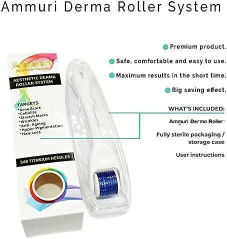 Titanium Derma Roller 0.5mm for Skin Rejuvenation & Collagen Boost | Ammuri