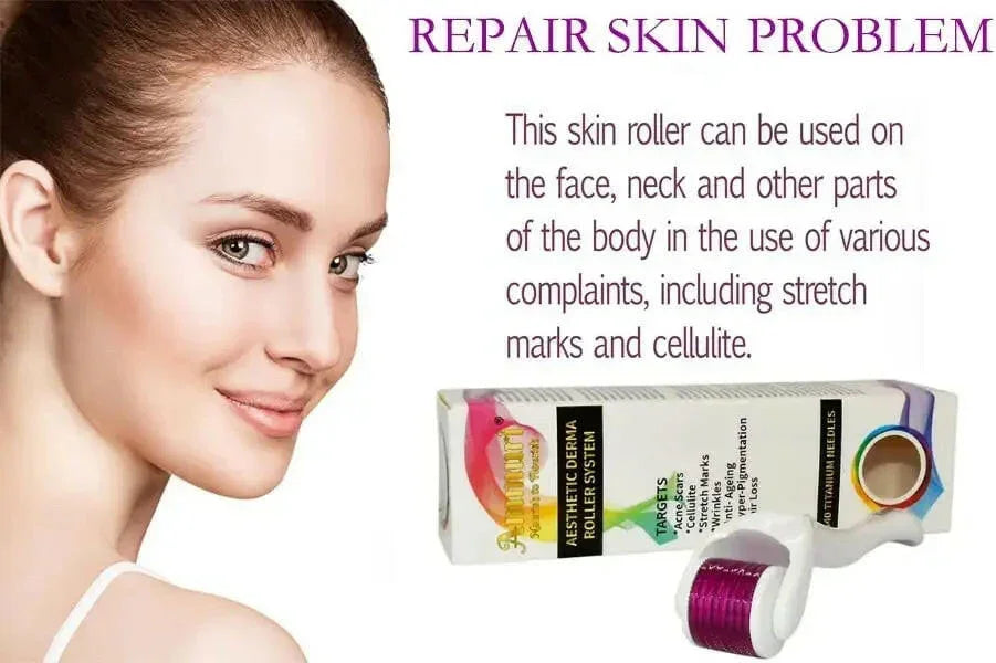 Titanium Derma Roller System for Microneedling & Skin Rejuvenation | Ammuri