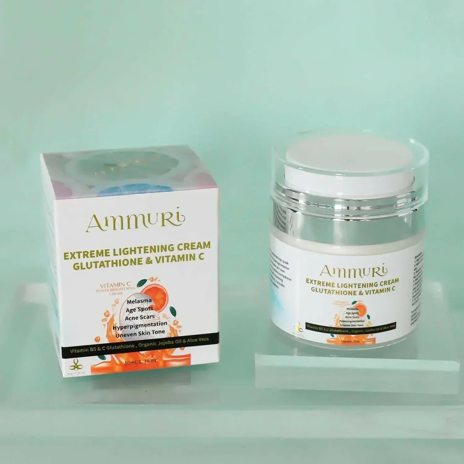 Brightening Moisturiser Cream for Even Skin Tone on Face, Neck & Body | Ammuri