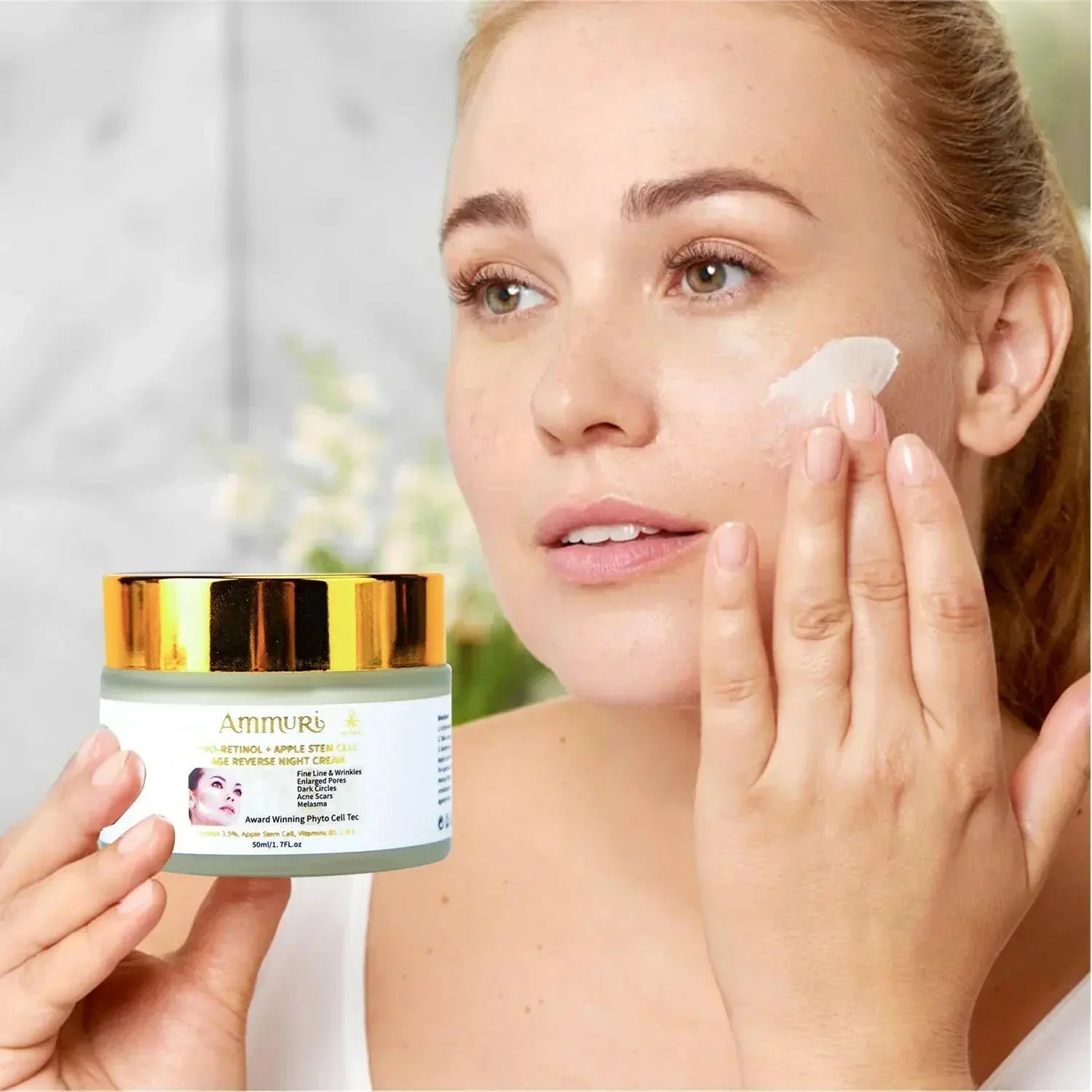 Apple Stem Cell Age Reverse Cream for Wrinkles & Skin Renewal | Ammuri