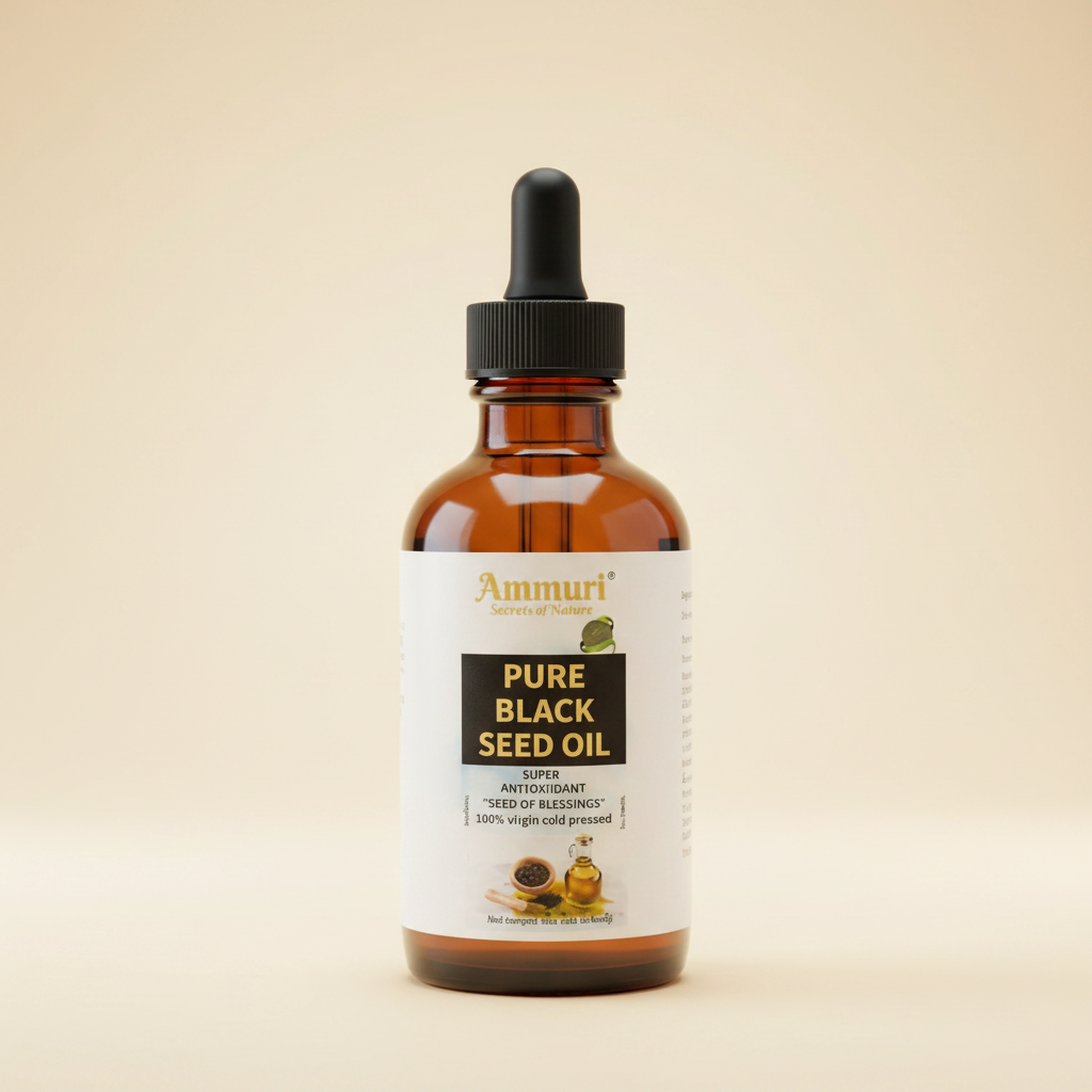 Pure Organic Black Seed Oil for Skin, Hair & Wellness | Ammuri
