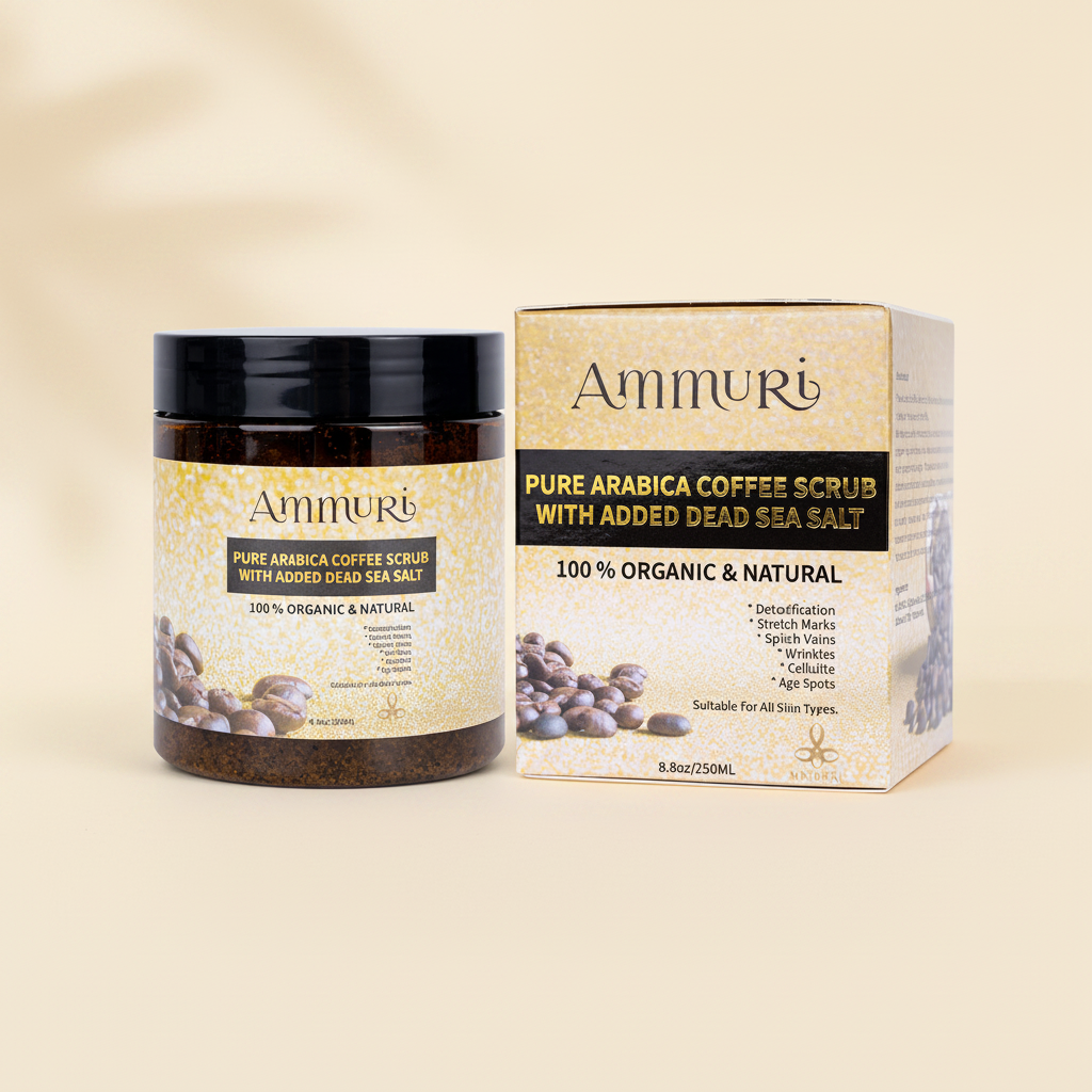 Organic Arabica Coffee Scrub Face Mask for Exfoliation & Glow | Ammuri