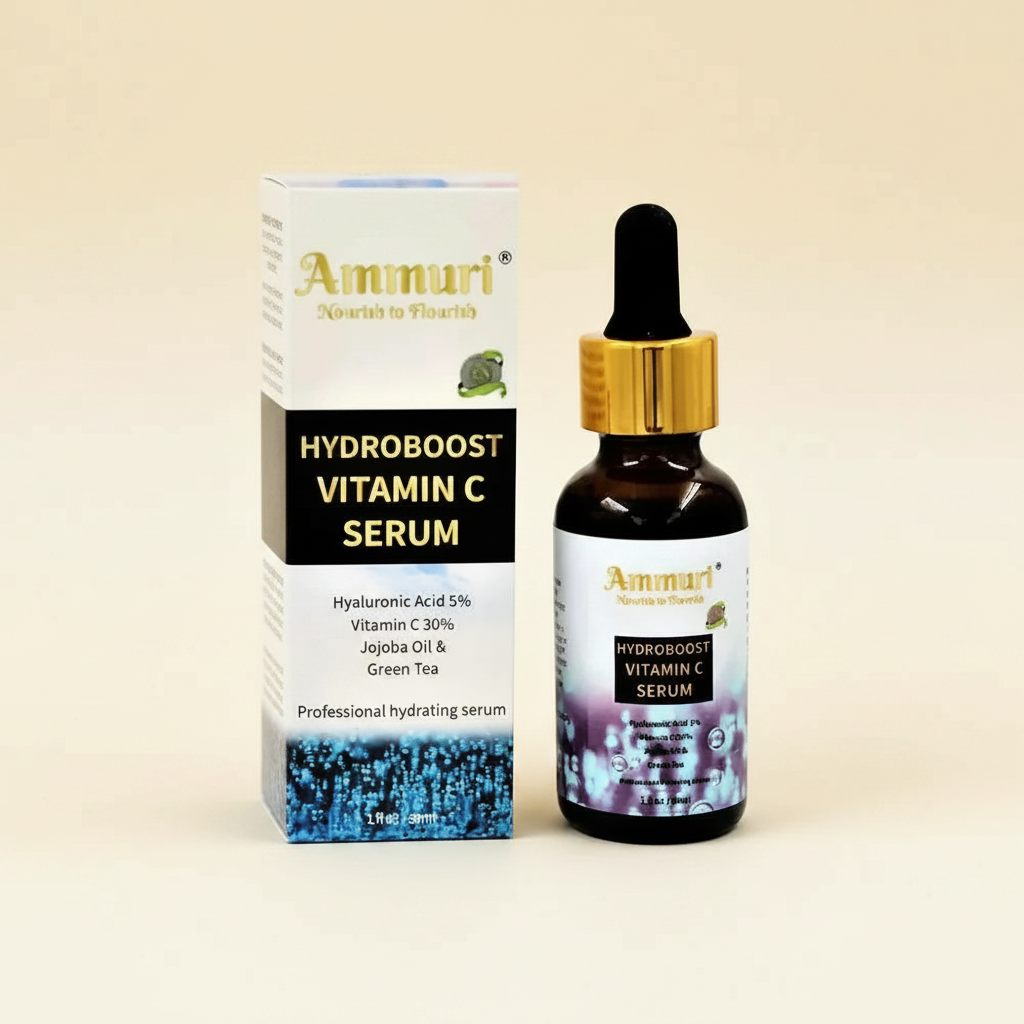 Hyaluronic Acid & Vitamin C Anti-Ageing Serum for Deep Hydration | Ammuri